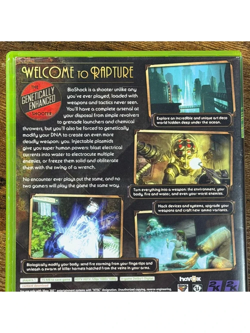 BioShock Xbox 360 CIB Complete with Manual 2K Games Tested Rapture